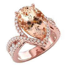 Afbeelding in Gallery-weergave laden, Morganite Cocktail Ring
