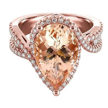 Afbeelding in Gallery-weergave laden, Morganite Cocktail Ring