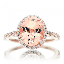 Afbeelding in Gallery-weergave laden, Morganite met diamanten 27,50 karaats ring Rose goud 14K - harrychadent.nl