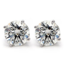 Afbeelding in Gallery-weergave laden, GIA-gecertificeerd 4.02 Karaat F SI1 Natuurlijke uit de aarde gewonnen Diamanten Dames Oorknoppen Witgoud 14K