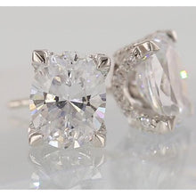 Afbeelding in Gallery-weergave laden, Oorbel met diamanten studs ovaal 2 karaat - harrychadent.nl