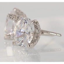 Afbeelding in Gallery-weergave laden, Oorbel met diamanten studs ovaal 2 karaat - harrychadent.nl