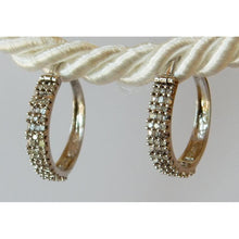 Afbeelding in Gallery-weergave laden, Oorringen Rond & Baguettes Diamant Wit Goud 14K 1.50 Karaat - harrychadent.nl