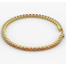 Afbeelding in Gallery-weergave laden, Oranje saffier tennisarmband 5.90 karaat sieraden Nieuw - harrychadent.nl