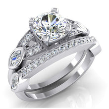 Afbeelding in Gallery-weergave laden, Oude Mijnwerker Diamantenring Gespleten Schacht Vrouwen Sieraden