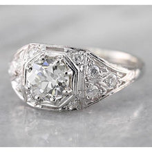 Afbeelding in Gallery-weergave laden, Oude mijnwerker diamanten ring 2 karaat witgoud 14K - harrychadent.nl