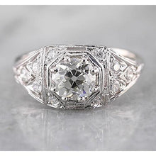 Afbeelding in Gallery-weergave laden, Oude mijnwerker diamanten ring 2 karaat witgoud 14K - harrychadent.nl