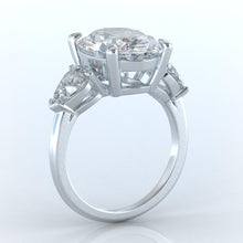 Afbeelding in Gallery-weergave laden, Ovaal & Peer Diamant 8 Karaat 3 Stenen Verlovingsring Wit Goud 14K - harrychadent.nl