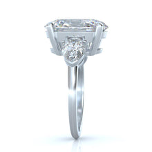 Afbeelding in Gallery-weergave laden, Ovaal & Peer Diamant 8 Karaat 3 Stenen Verlovingsring Wit Goud 14K - harrychadent.nl