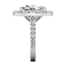 Afbeelding in Gallery-weergave laden, Ovale Halo Diamanten Ring Witgoud 14K Sieraden Voor Vrouwen