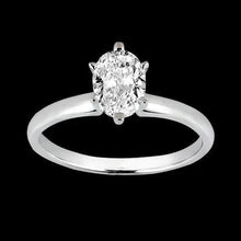 Afbeelding in Gallery-weergave laden, Ovale Solitaire Diamanten Ring