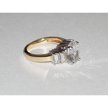 Afbeelding in Gallery-weergave laden, Ovale diamanten ring antieke look 1.51 karaat tweekleurige sieraden Nieuw - harrychadent.nl