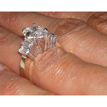 Afbeelding in Gallery-weergave laden, Ovale diamanten ring antieke look 1.51 karaat tweekleurige sieraden Nieuw - harrychadent.nl