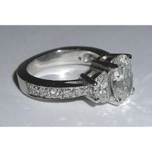 Afbeelding in Gallery-weergave laden, Ovale diamanten verlovingsring wit goud 14K 3,50 karaat - harrychadent.nl