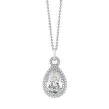 Afbeelding in Gallery-weergave laden, Peer met Ronde snede Diamanten hanger ketting 5,5 karaat witgoud 14K - harrychadent.nl