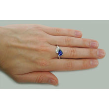 Afbeelding in Gallery-weergave laden, Peervorm Infinity Tanzaniet en diamanten ring 2,25 ct. Goud 14K - harrychadent.nl