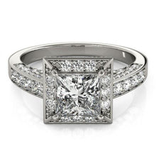 Afbeelding in Gallery-weergave laden, echte princess diamant 1.75karaat ring close-up detail