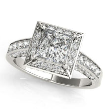 Afbeelding in Gallery-weergave laden, echte princess diamant 1.75karaat ring vooraanzicht