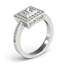 Afbeelding in Gallery-weergave laden, echte princess diamant 1.50karaat ring bovenaanzicht