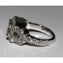 Afbeelding in Gallery-weergave laden, 4 karaat diamanten prinses geslepen verlovingsring in antieke stijl WG 14K - harrychadent.nl