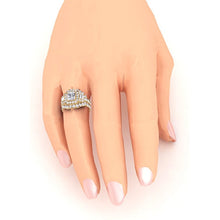 Afbeelding in Gallery-weergave laden, Prinses Geslepen Diamant Invoegen Verlovingsring Enhancer goud 14K 4 Ct