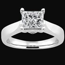 Afbeelding in Gallery-weergave laden, Prinses Geslepen Echt Diamanten Solitaire Verlovingsring 2,50 Karaat