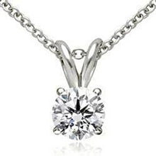 Afbeelding in Gallery-weergave laden, Prong Set Solitaire ronde geslepen diamanten hanger wit goud 14K 1 Ct - harrychadent.nl