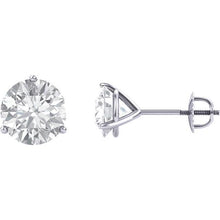 Afbeelding in Gallery-weergave laden, Prong Setting Ronde Diamant Stud Oorbel Witgoud 14K 2 karaat - harrychadent.nl
