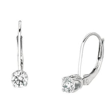 Afbeelding in Gallery-weergave laden, Ronde Diamanten 0,50 karaat Leverback Earring paar witgouden oorbellen - harrychadent.nl