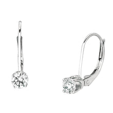 Afbeelding in Gallery-weergave laden, Ronde Diamanten 0,50 karaat Leverback Earring paar witgouden oorbellen - harrychadent.nl