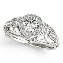 Afbeelding in Gallery-weergave laden, Ronde Diamanten verlovingsjubileum 1,10 karaat fancy ring WG 14K - harrychadent.nl