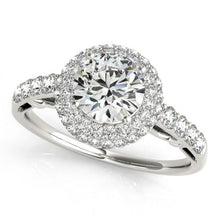 Afbeelding in Gallery-weergave laden, Ronde Diamond Engagement Fancy Halo Ring 2,50 karaat witgoud 14K - harrychadent.nl