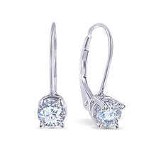 Afbeelding in Gallery-weergave laden, Ronde F Vs1 Ideal Cut Diamond Earring 0,60 karaat hendel terug WG 14K - harrychadent.nl
