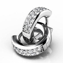 Afbeelding in Gallery-weergave laden, Ronde Pave Set Diamond Women Hoop Earring White Gold 4.80 Carats - harrychadent.nl