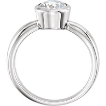 Afbeelding in Gallery-weergave laden, Ronde bezel set Solitaire verlovingsring 1,25 karaat - harrychadent.nl