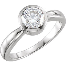 Afbeelding in Gallery-weergave laden, Ronde bezel set Solitaire verlovingsring 1,25 karaat - harrychadent.nl