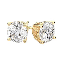 Afbeelding in Gallery-weergave laden, Ronde briljant geslepen diamanten oorbellen van 3.00 karaat geel goud 14k - harrychadent.nl