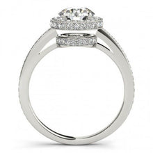 Afbeelding in Gallery-weergave laden, Ronde briljante diamanten Halo verlovingsring 2,60 karaat witgoud 14K - harrychadent.nl