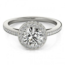 Afbeelding in Gallery-weergave laden, Ronde briljante diamanten Halo verlovingsring 2,60 karaat witgoud 14K - harrychadent.nl