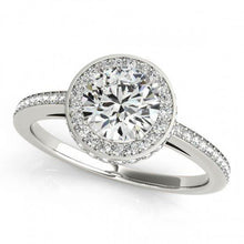 Afbeelding in Gallery-weergave laden, Ronde briljante diamanten Halo verlovingsring 2,60 karaat witgoud 14K - harrychadent.nl