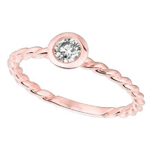 Afbeelding in Gallery-weergave laden, Ronde diamanten 0,30 karaat solitaire ring Rose goud 14K sieraden - harrychadent.nl