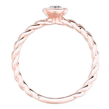 Afbeelding in Gallery-weergave laden, Ronde diamanten 0,30 karaat solitaire ring Rose goud 14K sieraden - harrychadent.nl