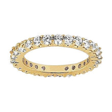 Afbeelding in Gallery-weergave laden, Ronde diamanten eeuwigheid goudgele damesband 1,35 karaat Nieuw - harrychadent.nl