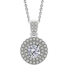 Afbeelding in Gallery-weergave laden, Ronde diamanten hanger ketting 1,85 karaat zonder ketting wit goud 14K - harrychadent.nl
