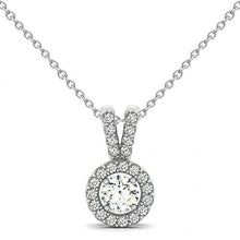 Afbeelding in Gallery-weergave laden, Ronde diamanten hanger ketting zonder ketting 1,25 karaat massief goud 14K - harrychadent.nl