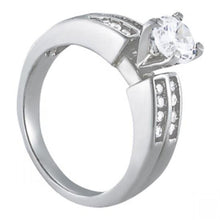 Afbeelding in Gallery-weergave laden, echte round diamant 1karaat ring zijaanzicht