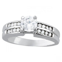 Afbeelding in Gallery-weergave laden, echte round diamant 1karaat ring vooraanzicht