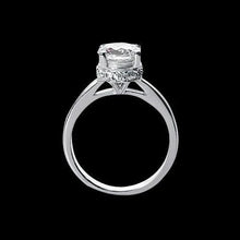 Afbeelding in Gallery-weergave laden, Ronde diamanten verborgen halo verlovingsring Solitaire met accenten