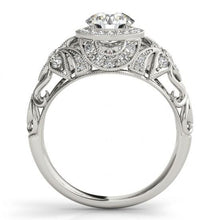 Afbeelding in Gallery-weergave laden, Ronde diamanten verlovingsring Vintage stijl 2,0 Ct. WG 14K - harrychadent.nl