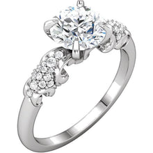 Afbeelding in Gallery-weergave laden, Ronde diamanten verlovingsring filigraan 1,66 karaat witgoud 14K - harrychadent.nl